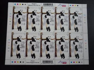 Singapore Giant Panda Stamp Sheet $2 x 10 stamps 2012 - Picture 1 of 1