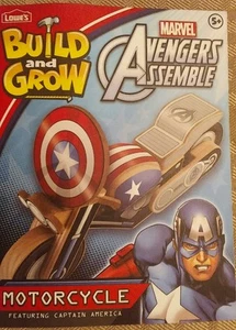 Lowe's Build Grow Marvel Avengers Assemble Captain America Motorcycle Wood Kit - Picture 1 of 3