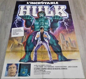 The Incredible Hulk French Movie Poster Original 47"63 1977 B Bixby Lou Ferrigno - Picture 1 of 5