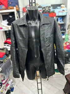 Evolution Men's Used Leather Jacket Size 50 Black LLV663 - Picture 1 of 17