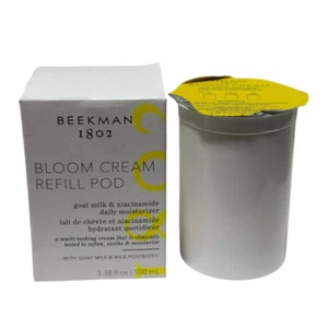 BEEKMAN 1802 Bloom Cream REFILL POD Daily Moisturizer With Goatmilk 3.38 oz -New - Picture 1 of 8