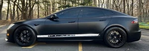 Tesla Model S 2012-2024 Custom PLAID Side Vinyl Decal Set Electric - Bild 1 von 2