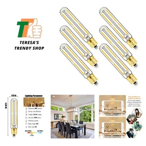 E17 T6.5 LED Tubular Filament Bulb,Dimmable 4W Led Tube Bulbs, 500lm, 2700K W... - Picture 1 of 8