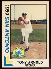 1989 Best Cards San Antonio Missions TONY ARNOLD RC DODGERS ORIOLES EL PASO TX