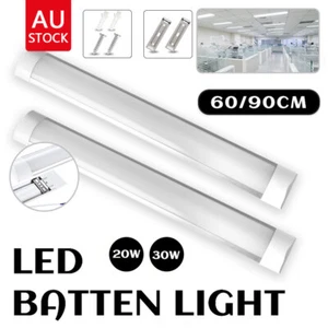 60/90CM LED Batten Light 6500K White Light Fluorescent Strip Light Slim Fitting - Picture 1 of 14