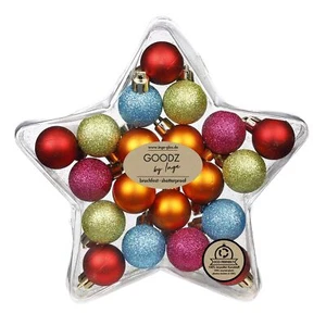 20 Weihnachtskugeln 3cm Kunststoff Christbaumkugeln Weihnachtsbaumkugeln bunt - Bild 1 von 1