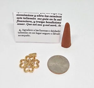 TALISMAN TREBOL PARA MAL DE OJO SUERTE PROTECCIÓN INCLUYE: ORACION INCIENSO - Imagen 1 de 3