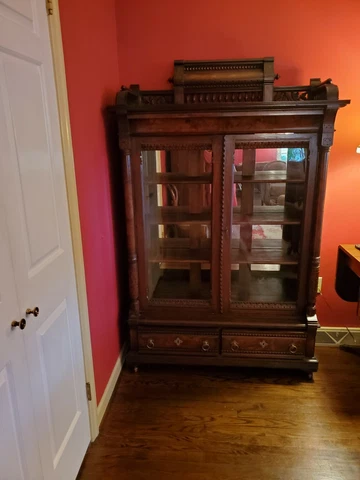 VICTORIAN MAHOGANY BREAKFRONT  CABINET Cover