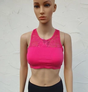 Damen BH / Kurztop BH-Top Nachtwäsche Pink Spitze Neu Gr. 40/42 Donna Moda 1102 - Picture 1 of 7
