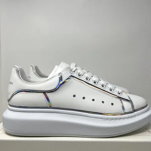 Alexander McQueen Sneakers Uomo Oversize Pelle Taglia 43 EU/10 US Bianco Argento - Foto 1 di 9