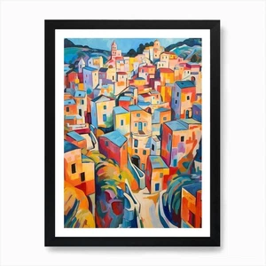 Matera Italy 1 Fauvist Painting Art Framed Wall Art Poster Canvas Print Picture - Picture 1 of 4