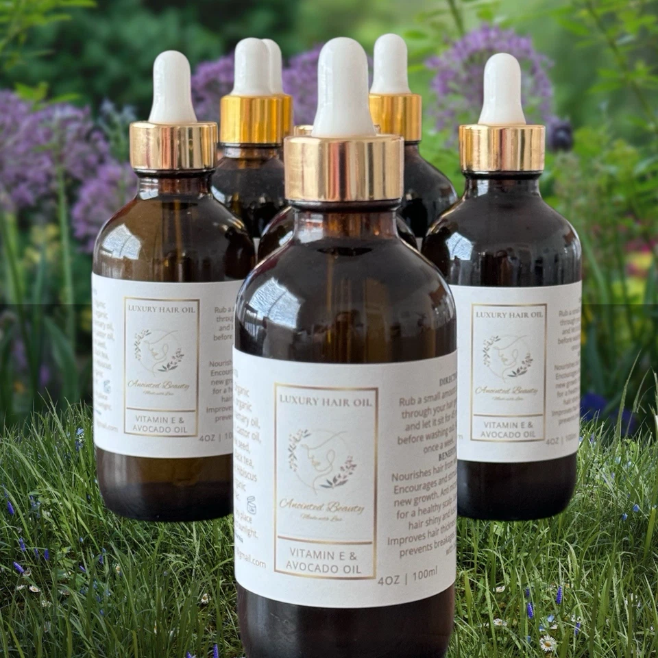 Aceite de crecimiento del cabello de lujo, productos naturales para el cabello, productos de belleza naturales para todos Foto 1 de 4