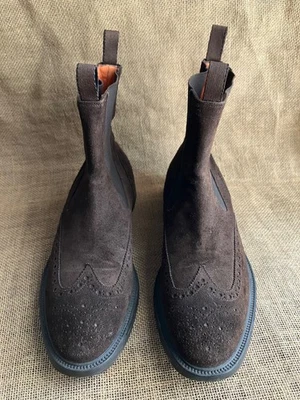 Botas Chelsea Santoni Mujer Marrón Gamuza Talla US 9.5 || EU 39.5 Foto 1 de 4