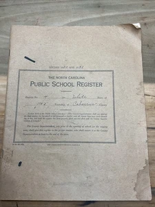 1920-21 NC registro scuola pubblica censimento contea di Cabarrus raro con nome B53 - Foto 1 di 14