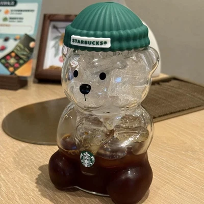 2026 Starbucks Barista Bear Cup Edición Limitada Copa de Vidrio Regalo de Navidad Nuevo