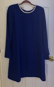 NWT Womens’ Tahari Cobalt Blue Formal With Rhinestones Size 14 - Picture 1 of 10