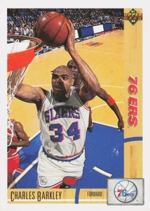 Tarjeta de baloncesto 1991-92 Upper Deck #345 Charles Barkley Philadelphia 76ers - Imagen 1 de 2
