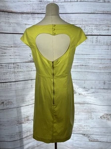 Betsey Johnson Yellow Dress With Heart Cutout Back - Flattering Fit, Size 8 - Picture 1 of 8