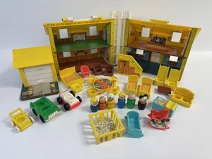 1969 Fisher Price Little People Play Family House 952 w/ Stairs & Many Extras - Picture 1 of 15