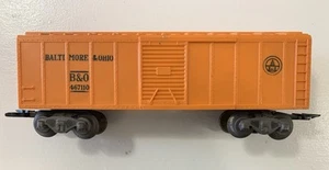 Marx Train - O Gauge - 467110 B&O Box Car w/ 3/16 trucks - Orange - HTF - Picture 1 of 6