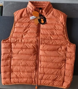 Save The Duck Remo Water Packable Puffer Orange Vest Unisex Size XL - Picture 1 of 6