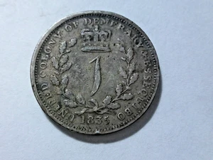 1835 1 Gulden Demerara und Essequibo Münze Wilhelm IV seltene Münze - Bild 1 von 3