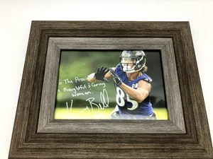 Signed Photo KENNY BELL Baltimore Ravens #85 NFL in Frame - Picture 1 of 5