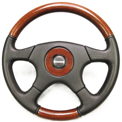 MOMO Olympic III 3 Steering Wheel 360mm Wood Leather JDM Toyota Mazda Miata NB - Imagem 1 de 4