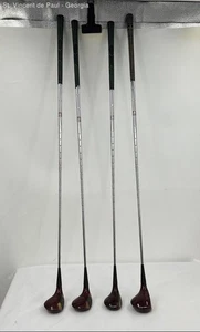Vintage Titleist Acushnet Persimmon Wood Set RH 1-3-4-5 Steel Regular D2 A2AR5A - Picture 1 of 9