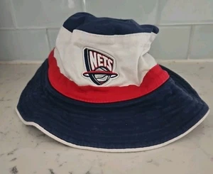 Vintage New Jersey Nets NBA Basketball New Era Bucket Hat Size L/XL - Picture 1 of 6