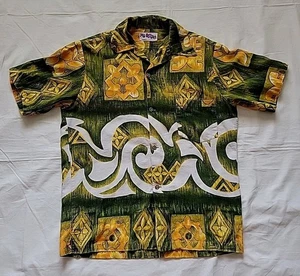 Vintage MO BETTAH Barkcloth Hawaiihemd Gr. M - Bild 1 von 12