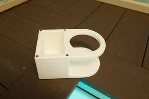 Boat Marine Single Cup Holder Cupholder & Storage Box White Starboard - Foto 1 di 4
