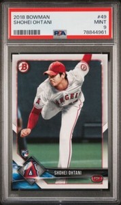 2018 Bowman Shohei Ohtani Rookie Card RC #49 PSA 9 Angels