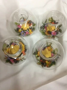 Duckling Glass Candleholder Clear/Yellow 4pk - National Tree Company - Picture 1 of 2