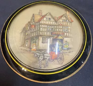 Peter Watson’s Studio Hand Made Round Glass Prints Illustrations Wagon Houses - Picture 1 of 5