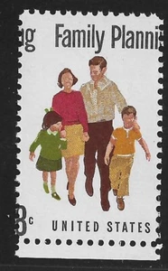 * U.S. #1455 .08c FAMILY PLANNING DESIGN CHANGE COLOR SHIFT MNH NICE * - Picture 1 of 2