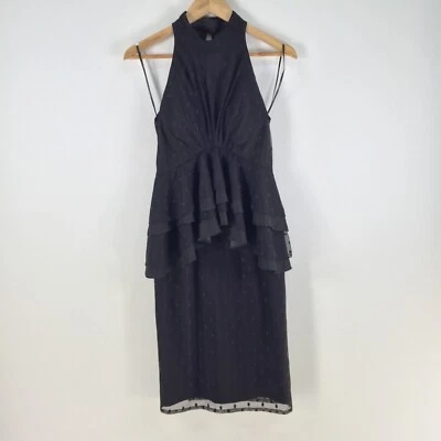 Vestido George Mujer 8 Lápices Negro Peplum Lunares Sin Mangas Hasta la Rodilla103366 Foto 1 de 4