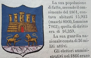 1800 ARALDICA STEMMA OSIMO ANCONA CON TESTO - Picture 1 of 1