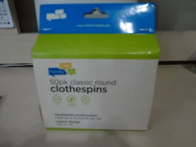Honeycando 50 pack Classic Round Clothespins DRY-01381 - Image 1 of 4