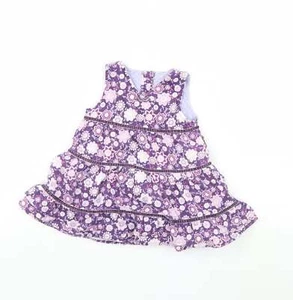 Matalan Girls Purple Floral Cotton Blend Size 3-6 Months - Picture 1 of 12
