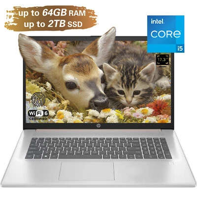 HP 17t-cn300 Laptop 17" HD+ I5-1334U UP TO 64GB-2TB non-touch | Silver - Image 1 of 4