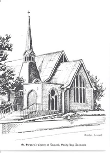 MODERN POSTCARD • St Stephen's Church of England, Sandy Bay, Tasmania - Bild 1 von 1