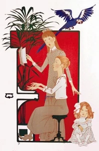 LES PETITE GIRLS AUX PIANO - Lithographie, signierter & no'd Bleistift von Philippe Noyer - Bild 1 von 1