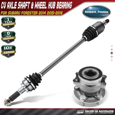 Rear LH or RH CV Axle Shaft + Wheel Hub Bearing for Subaru Forester 2014-2018 - Image 1 of 4