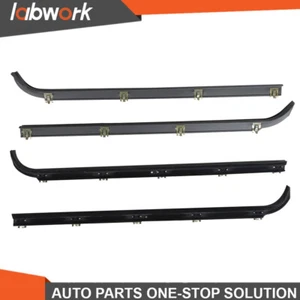 Labwork 4Pc Inner&Outer Window Sweep Felts Seals Weatherstrip For Ford Truck - Picture 1 of 12