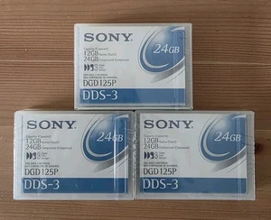 3 x Cartuchos de datos Sony DGD125P DDS-3 12/24GB - Nuevos y sellados - Imagen 1 de 4