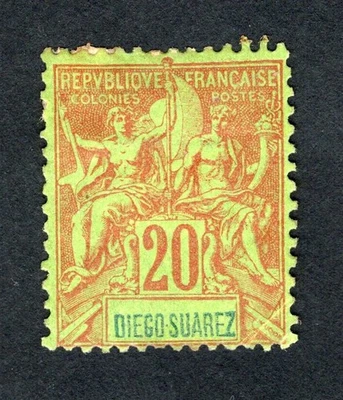 Sello Madagascar 1894 Mi#44 Diego Suárez MH CV=29$ Foto 1 de 2