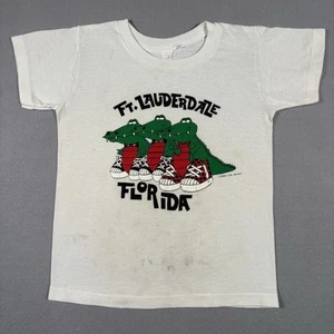 Vtg 90’s Fort Lauderdale Florida Alligator Single Stitch Youth M(10-12) Made USA - Picture 1 of 10