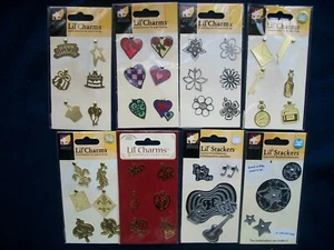 Lot of 8 pkgs ATD American Traditional Designs LIL' CHARMS Embellishments Misc - Picture 1 of 3