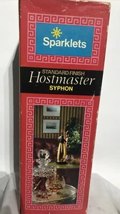 BOC SPARKLETS HOSTMASTER SODA SYPHON IN RARE GOLD STANDARD FINISH 1 Litre Boxed - Picture 1 of 12